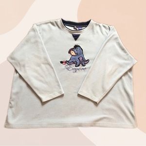 Disney Light Blue Eeyore Fleece Pullover Sweatshirt